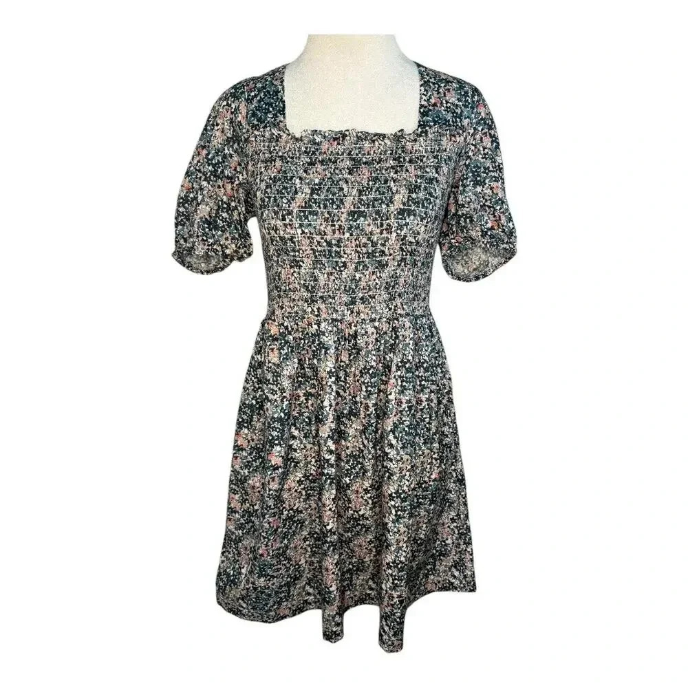 NEW Michael Stars Petite Medium Jude Puff-Sleeve Mini Dress‎ NWT